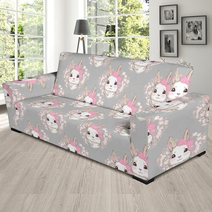 Rabbit Pattern Print Design RB07 Sofa Slipcover-JORJUNE.COM