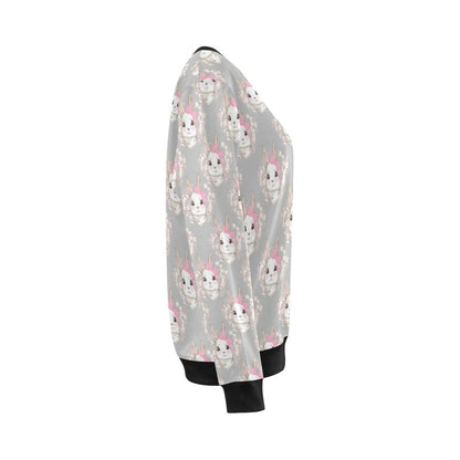 Rabbit Pattern Print Design RB07 Women Long Sleeve Sweatshirt-JorJune