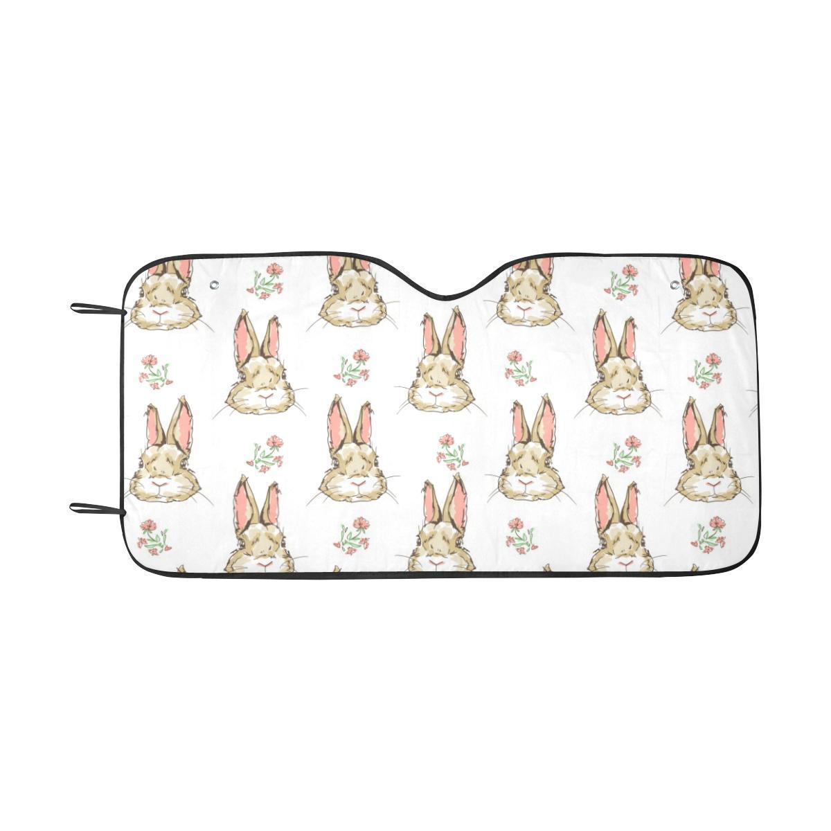 Rabbit Pattern Print Design RB09 Car Sun Shade-JorJune