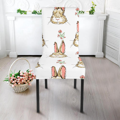 Rabbit Pattern Print Design RB09 Dining Chair Slipcover-JORJUNE.COM