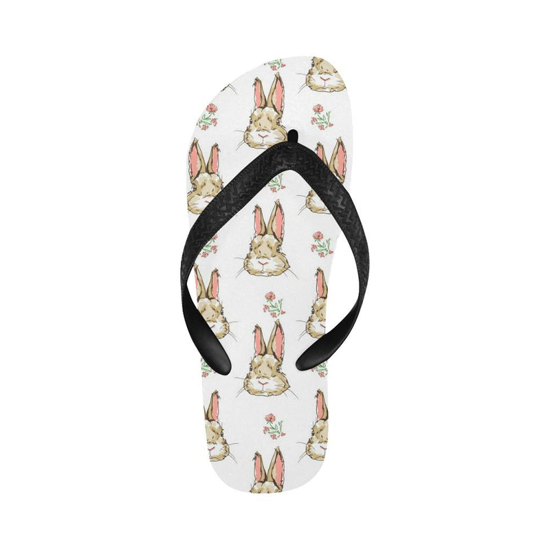 Rabbit Pattern Print Design RB09 Flip Flops-JorJune