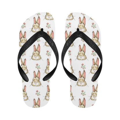 Rabbit Pattern Print Design RB09 Flip Flops-JorJune