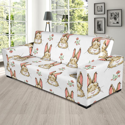 Rabbit Pattern Print Design RB09 Sofa Slipcover-JORJUNE.COM