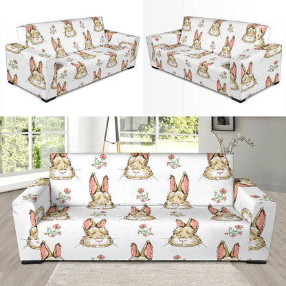 Rabbit Pattern Print Design RB09 Sofa Slipcover-JORJUNE.COM