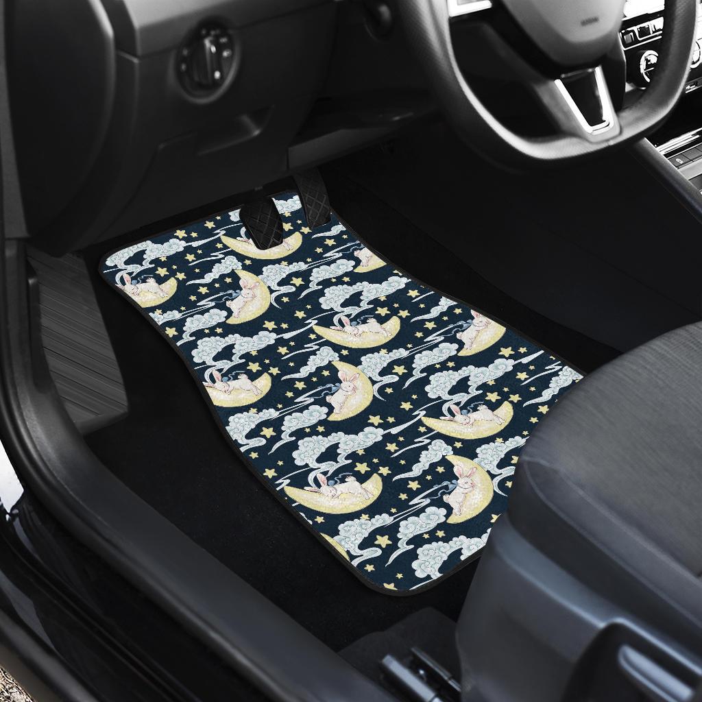 Rabbit Sleeping Pattern Print Design RB08 Car Floor Mats-JORJUNE.COM