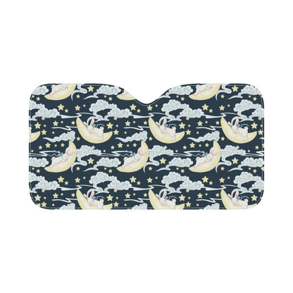 Rabbit Sleeping Pattern Print Design RB08 Car Sun Shade-JorJune