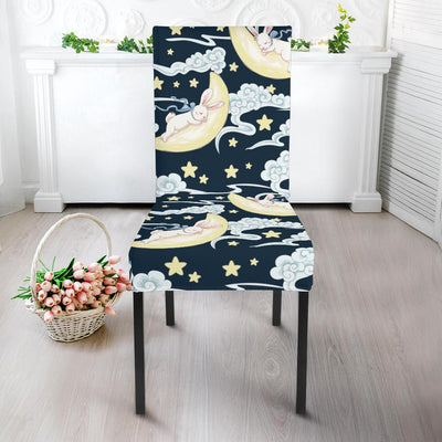 Rabbit Sleeping Pattern Print Design RB08 Dining Chair Slipcover-JORJUNE.COM