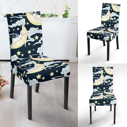 Rabbit Sleeping Pattern Print Design RB08 Dining Chair Slipcover-JORJUNE.COM