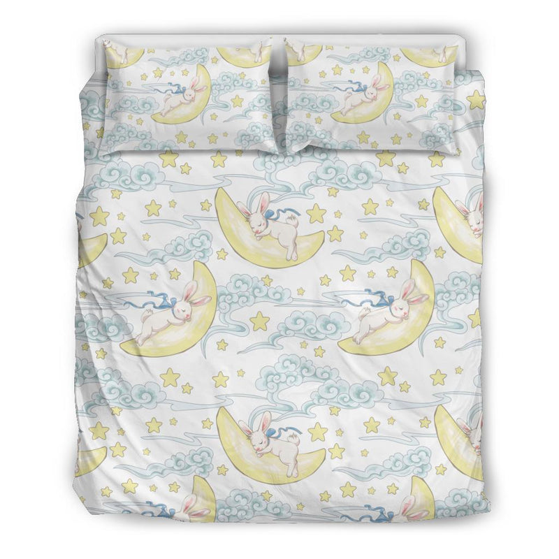 Rabbit Sleeping Pattern Print Design RB08 Duvet Cover Bedding Set-JORJUNE.COM