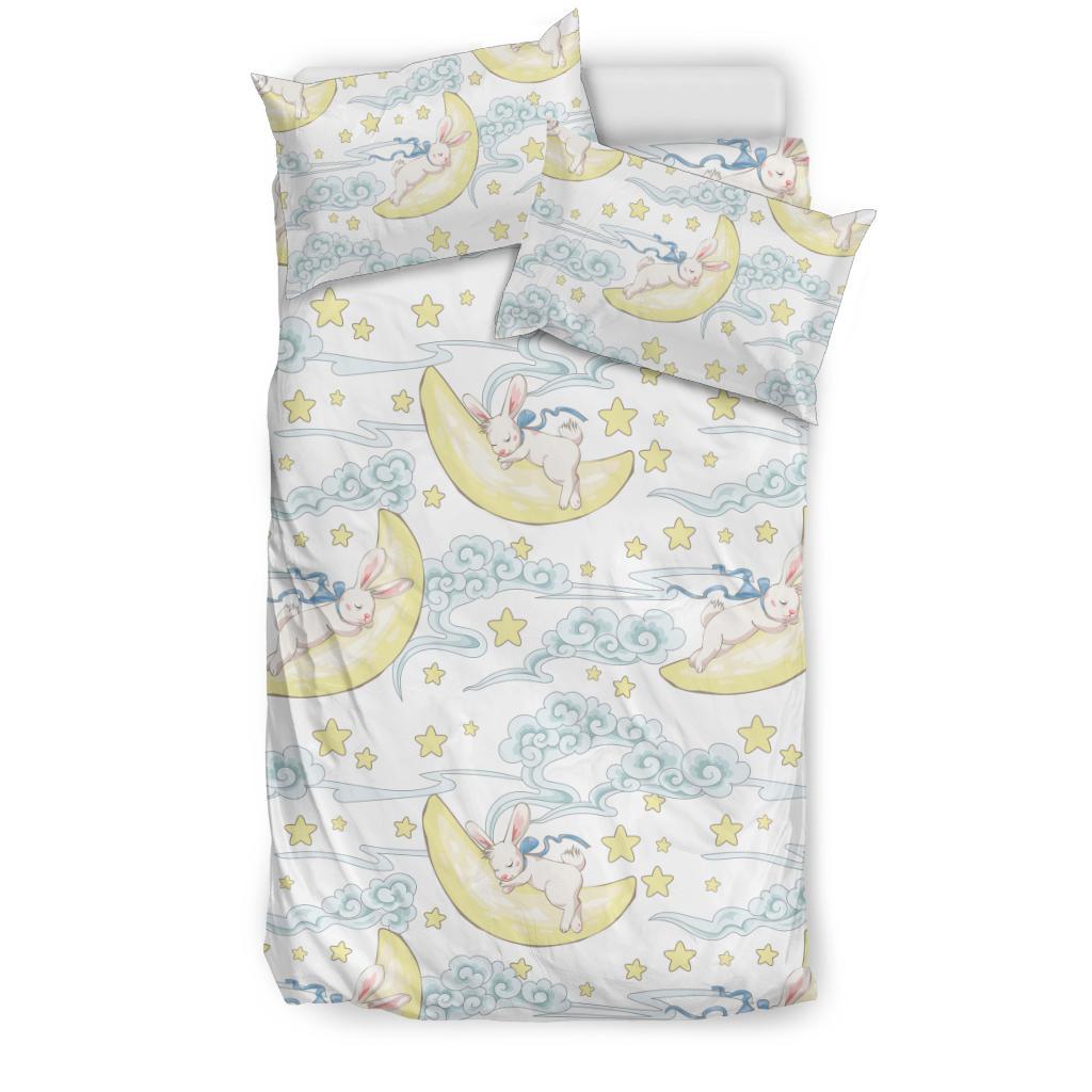 Rabbit Sleeping Pattern Print Design RB08 Duvet Cover Bedding Set-JORJUNE.COM