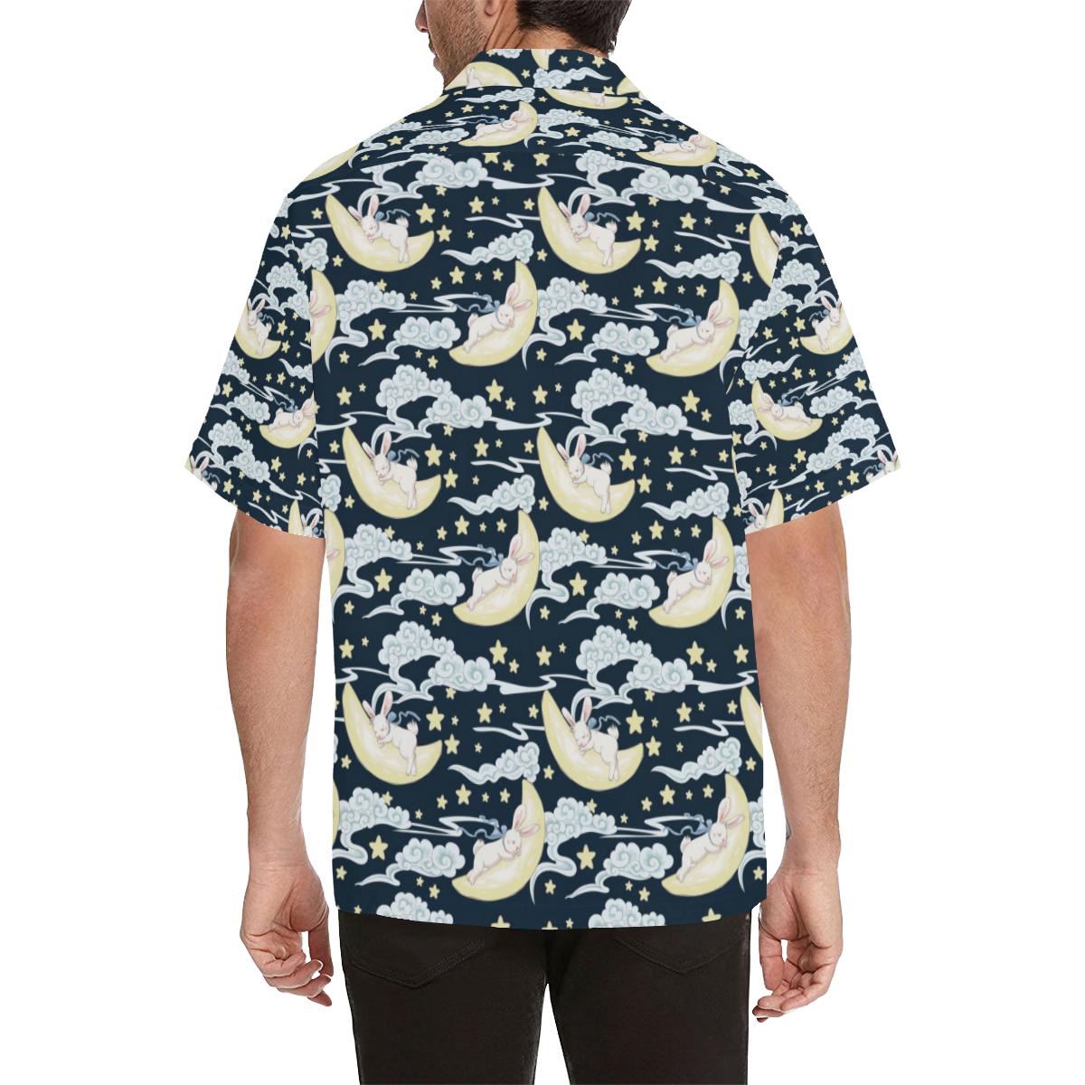 Rabbit Sleeping Pattern Print Design RB08 Men Hawaiian Shirt-JorJune