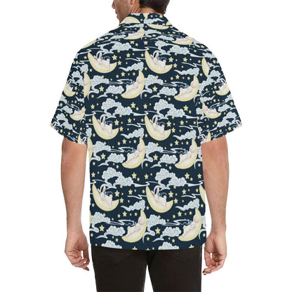 Rabbit Sleeping Pattern Print Design RB08 Men Hawaiian Shirt-JorJune