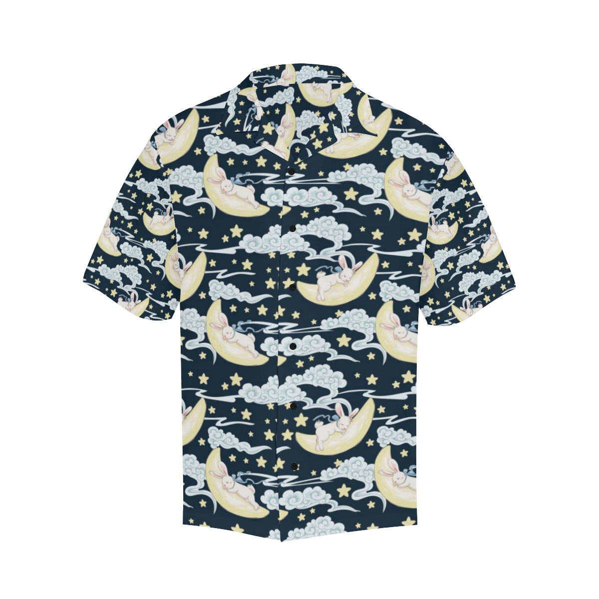 Rabbit Sleeping Pattern Print Design RB08 Men Hawaiian Shirt-JorJune