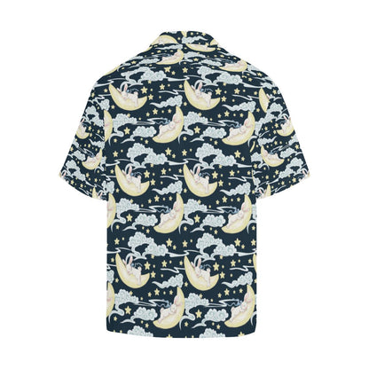 Rabbit Sleeping Pattern Print Design RB08 Men Hawaiian Shirt-JorJune