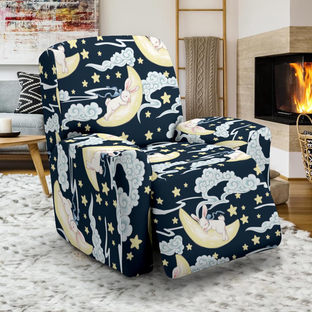 Rabbit Sleeping Pattern Print Design RB08 Recliner Slipcover-JORJUNE.COM