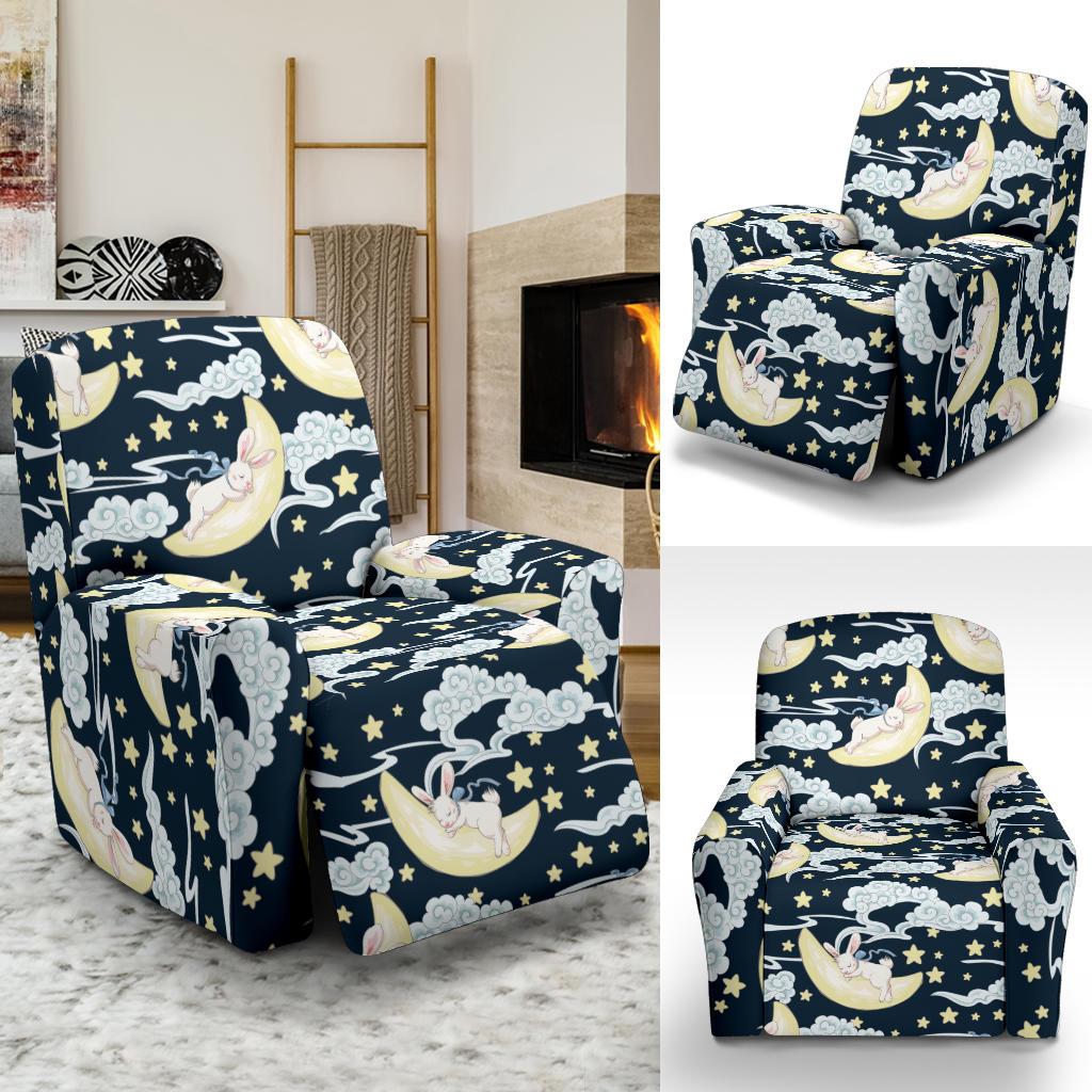 Rabbit Sleeping Pattern Print Design RB08 Recliner Slipcover-JORJUNE.COM