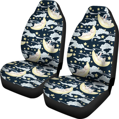 Rabbit Sleeping Pattern Print Design RB08 Universal Fit Car Seat Covers-JorJune