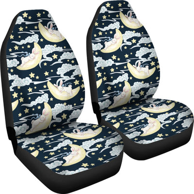 Rabbit Sleeping Pattern Print Design RB08 Universal Fit Car Seat Covers-JorJune