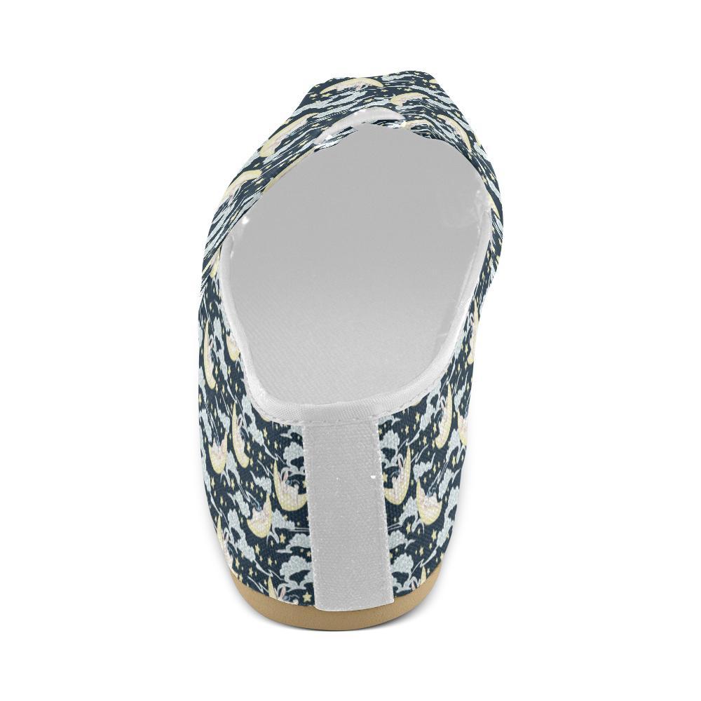 Rabbit Sleeping Pattern Print Design RB08 Women Casual Shoes-JorJune.com