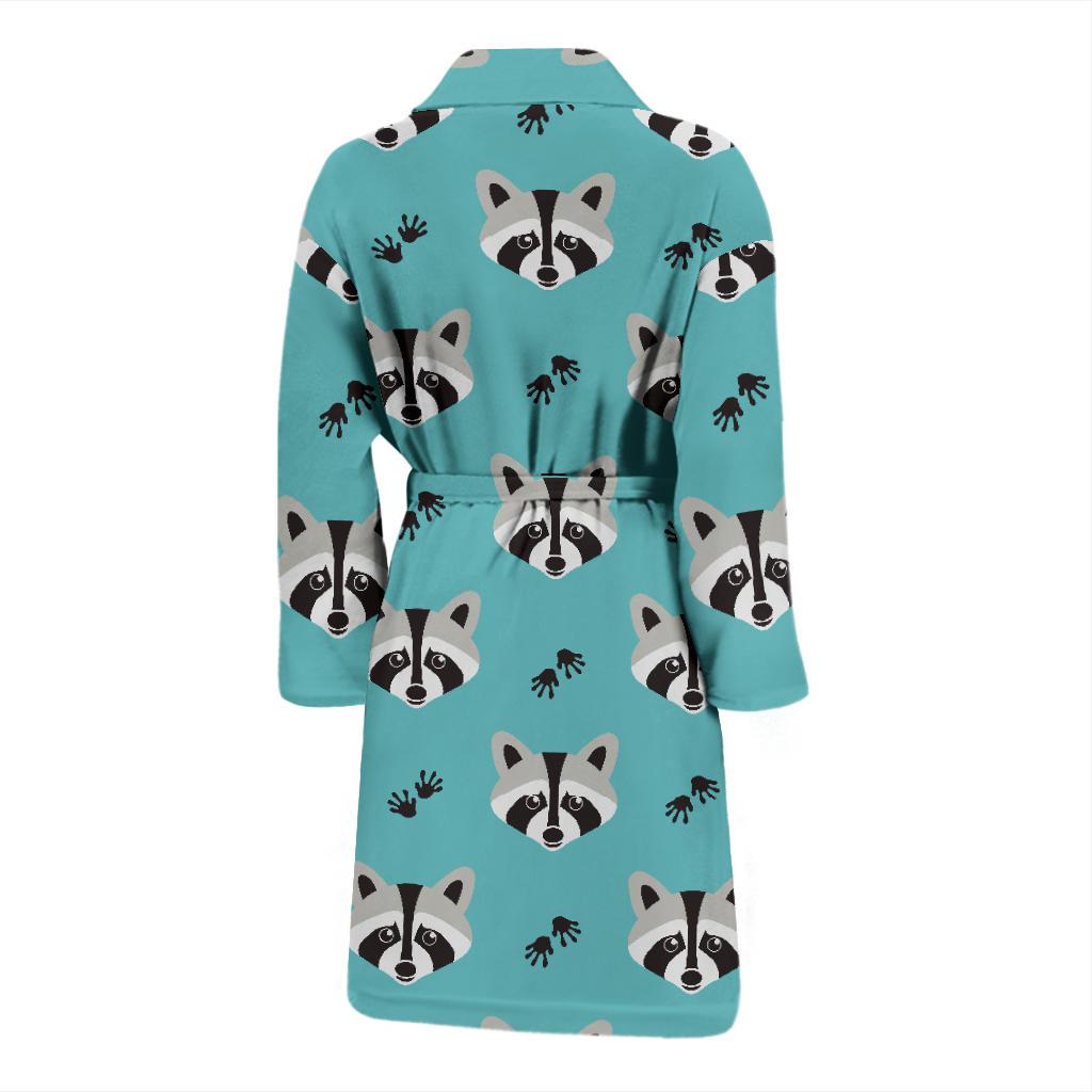 Raccoon Pattern Print Design A01 Men Bathrobe-JORJUNE.COM