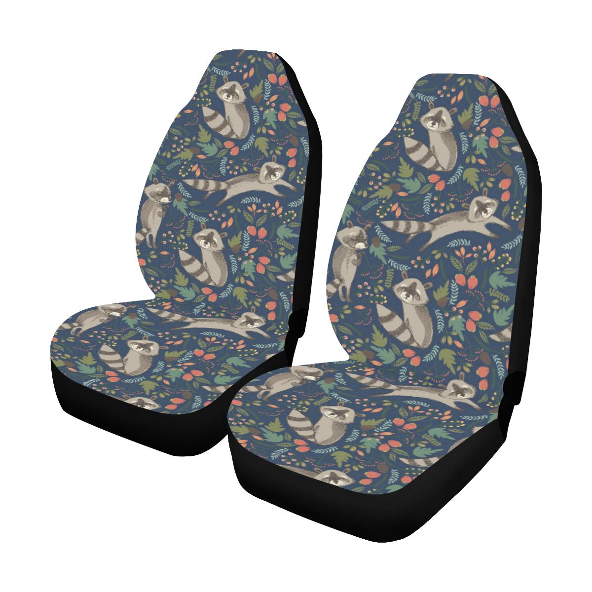 Raccoon Pattern Print Design A02 Car Seat Covers (Set of 2)-JORJUNE.COM