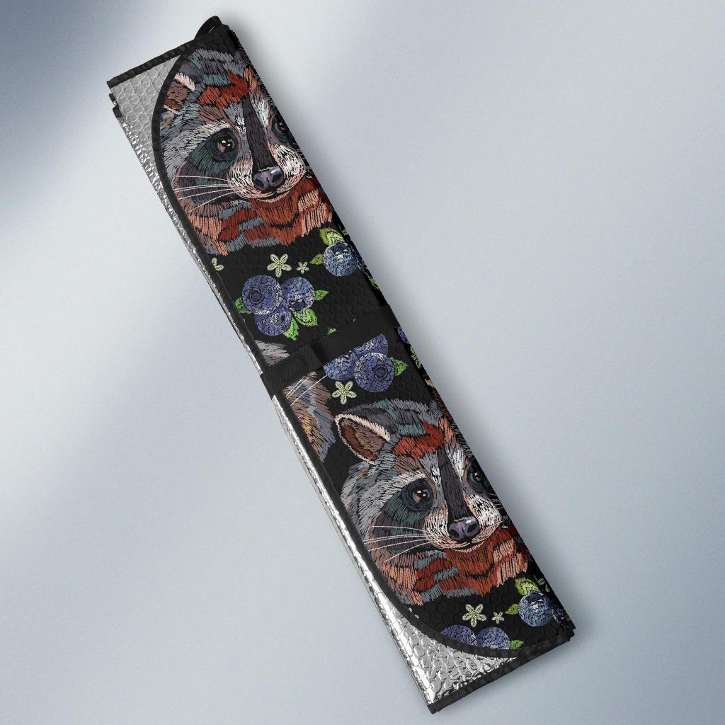 Raccoon Pattern Print Design A03 Car Sun Shades-JORJUNE.COM
