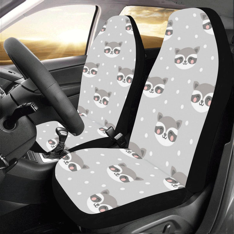 Raccoon Pattern Print Design A04 Car Seat Covers (Set of 2)-JORJUNE.COM