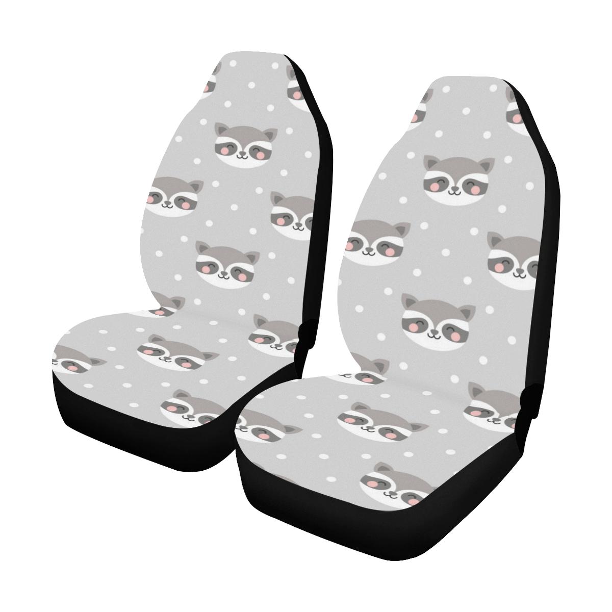 Raccoon Pattern Print Design A04 Car Seat Covers (Set of 2)-JORJUNE.COM