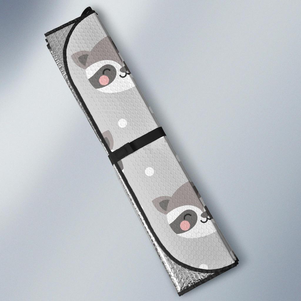 Raccoon Pattern Print Design A04 Car Sun Shades-JORJUNE.COM