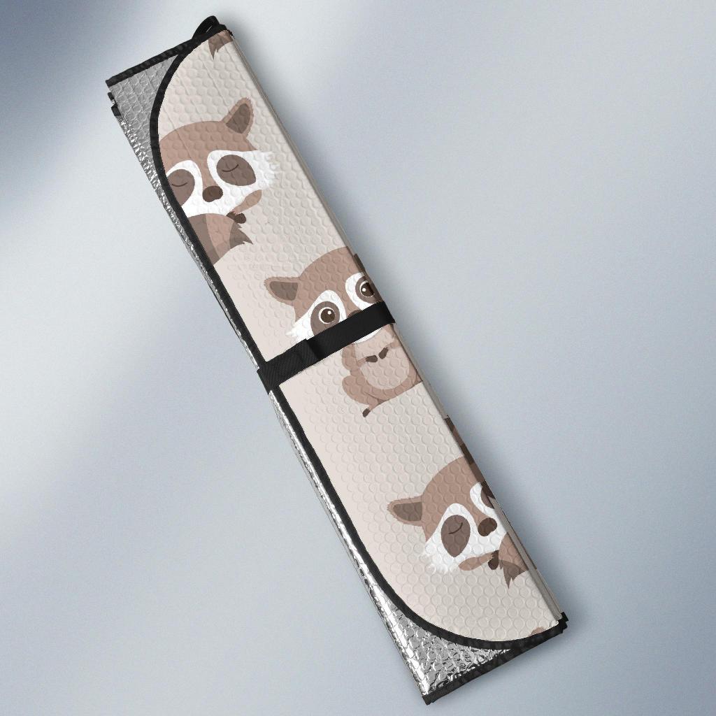Raccoon Pattern Print Design A05 Car Sun Shades-JORJUNE.COM