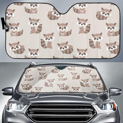 Raccoon Pattern Print Design A05 Car Sun Shades-JORJUNE.COM