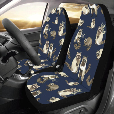 Raccoon Pattern Print Design A06 Car Seat Covers (Set of 2)-JORJUNE.COM