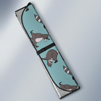 Raccoon Pattern Print Design A07 Car Sun Shades-JORJUNE.COM