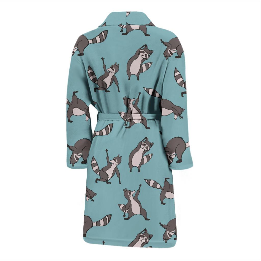 Raccoon Pattern Print Design A07 Men Bathrobe-JORJUNE.COM