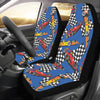 Racing Pattern Print Design A01 Car Seat Covers (Set of 2)-JORJUNE.COM