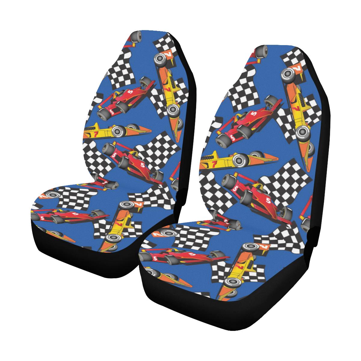 Racing Pattern Print Design A01 Car Seat Covers (Set of 2)-JORJUNE.COM