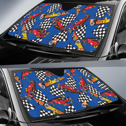 Racing Pattern Print Design A01 Car Sun Shades-JORJUNE.COM