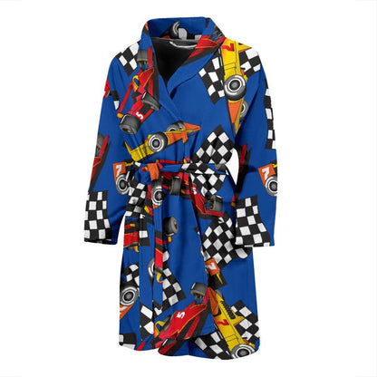 Racing Pattern Print Design A01 Men Bathrobe-JORJUNE.COM