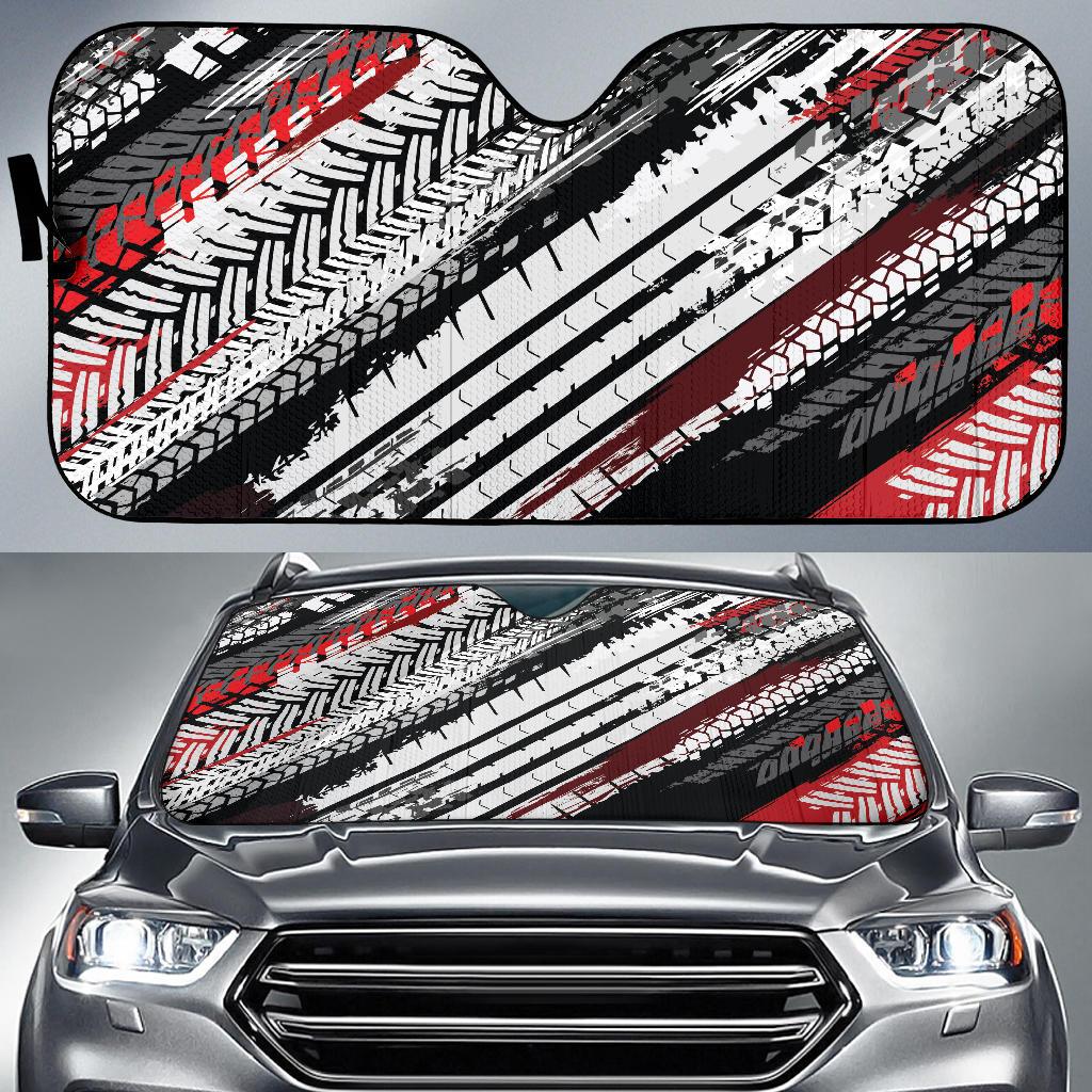 Racing Pattern Print Design A03 Car Sun Shades-JORJUNE.COM