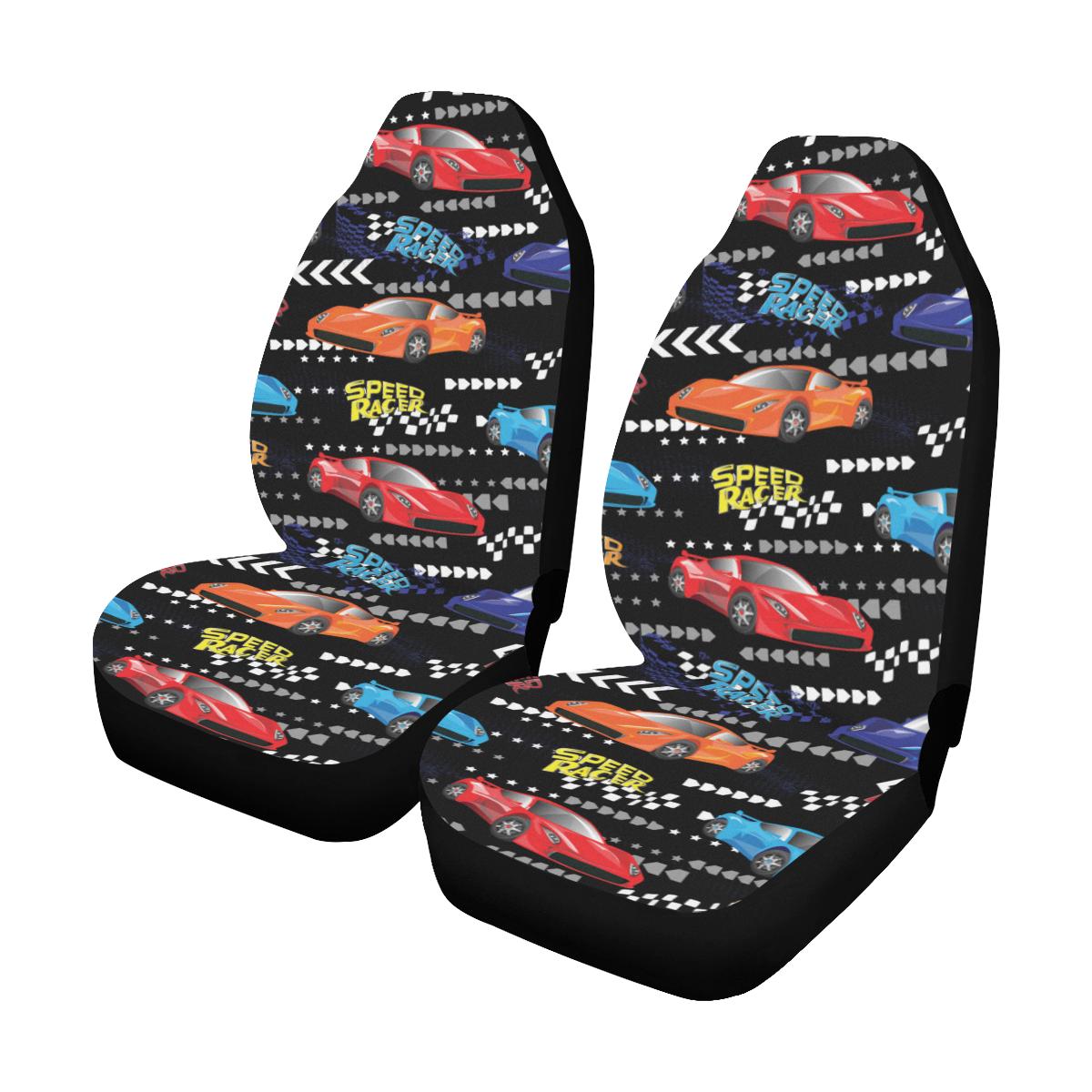 Racing Pattern Print Design A05 Car Seat Covers (Set of 2)-JORJUNE.COM