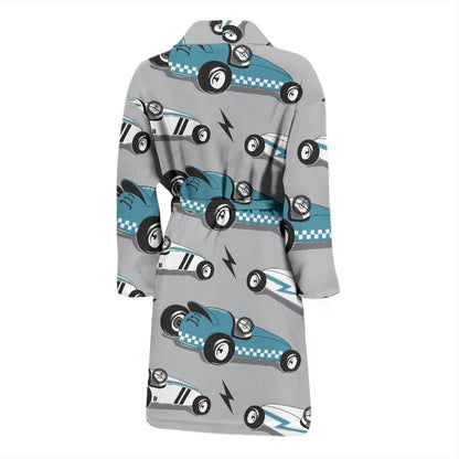 Racing Vintage Pattern Print Design A02 Men Bathrobe-JORJUNE.COM