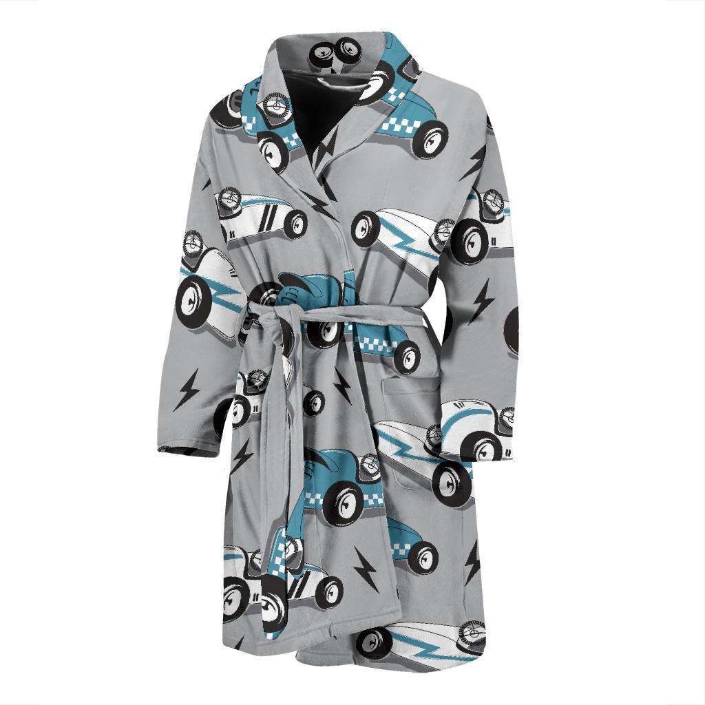 Racing Vintage Pattern Print Design A02 Men Bathrobe-JORJUNE.COM