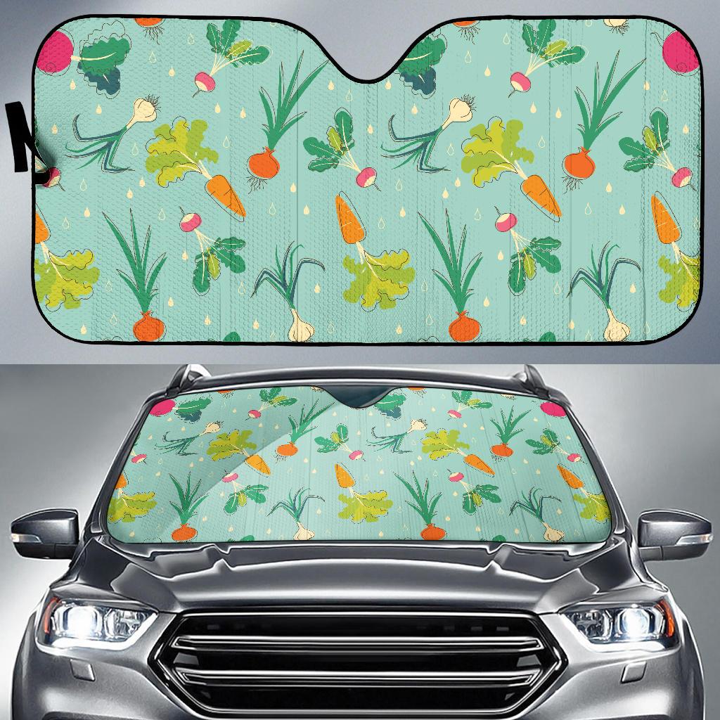Radish Pattern Print Design A01 Car Sun Shades-JORJUNE.COM
