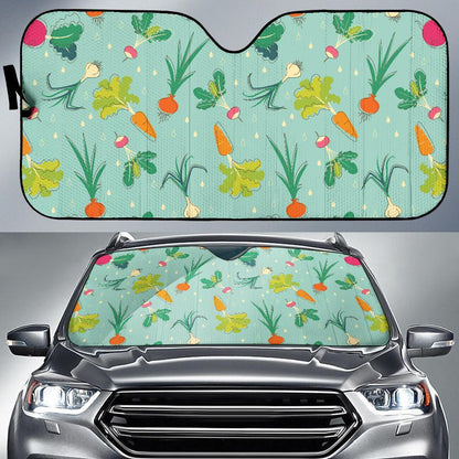 Radish Pattern Print Design A01 Car Sun Shades-JORJUNE.COM