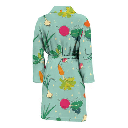 Radish Pattern Print Design A01 Men Bathrobe-JORJUNE.COM