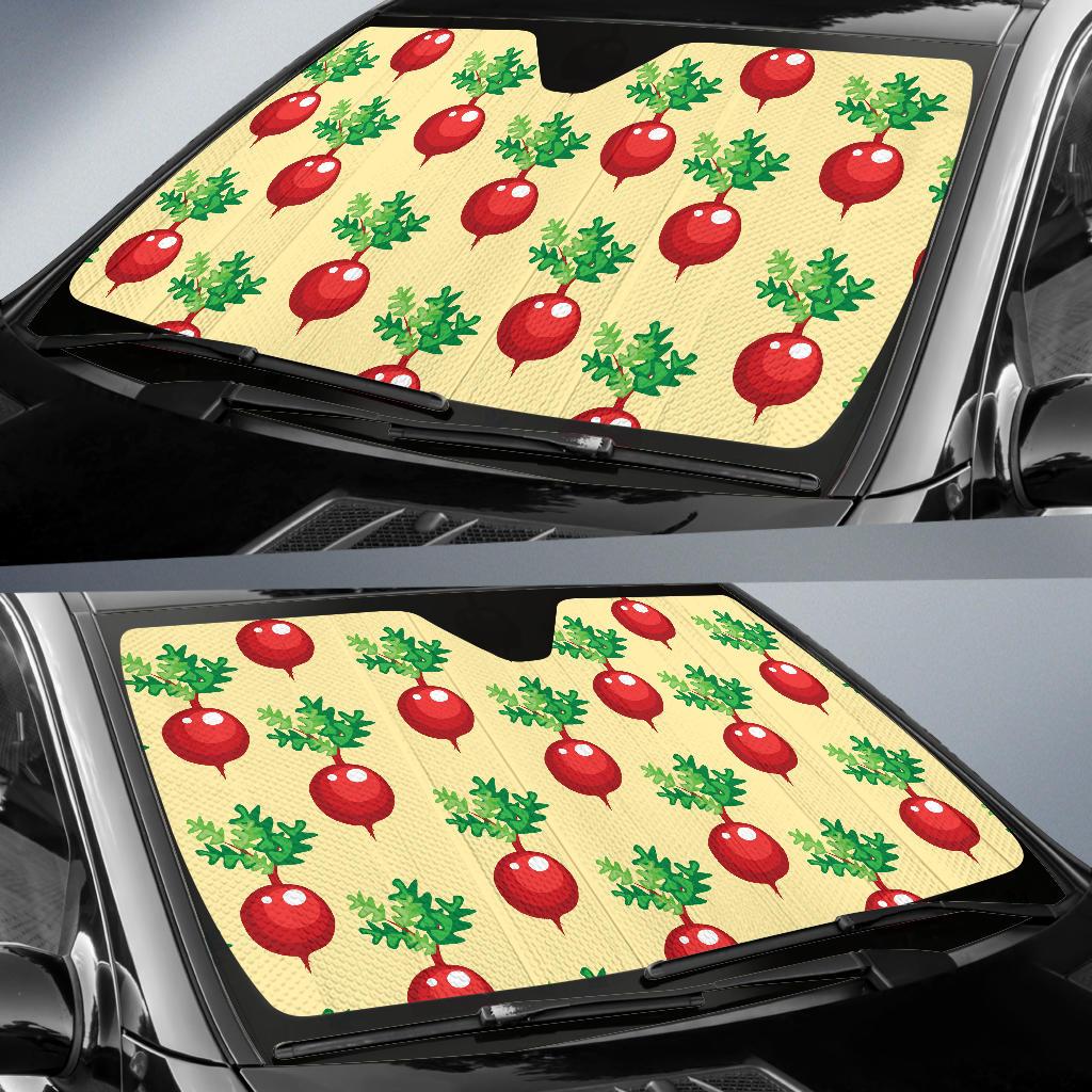 Radish Pattern Print Design A02 Car Sun Shades-JORJUNE.COM