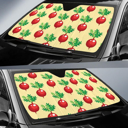Radish Pattern Print Design A02 Car Sun Shades-JORJUNE.COM