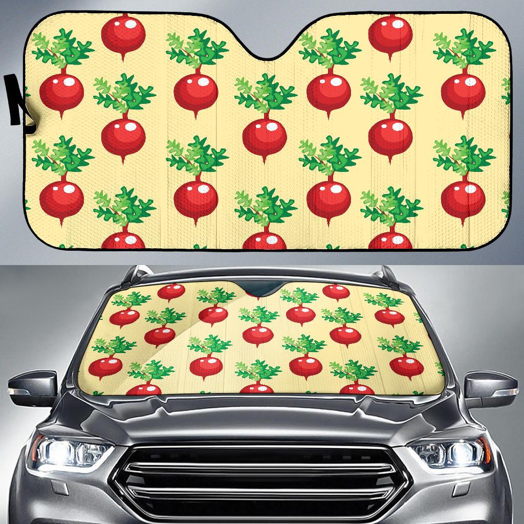 Radish Pattern Print Design A02 Car Sun Shades-JORJUNE.COM