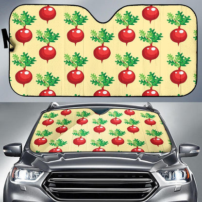 Radish Pattern Print Design A02 Car Sun Shades-JORJUNE.COM