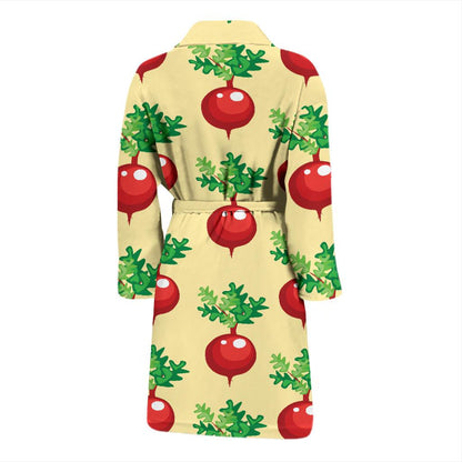 Radish Pattern Print Design A02 Men Bathrobe-JORJUNE.COM